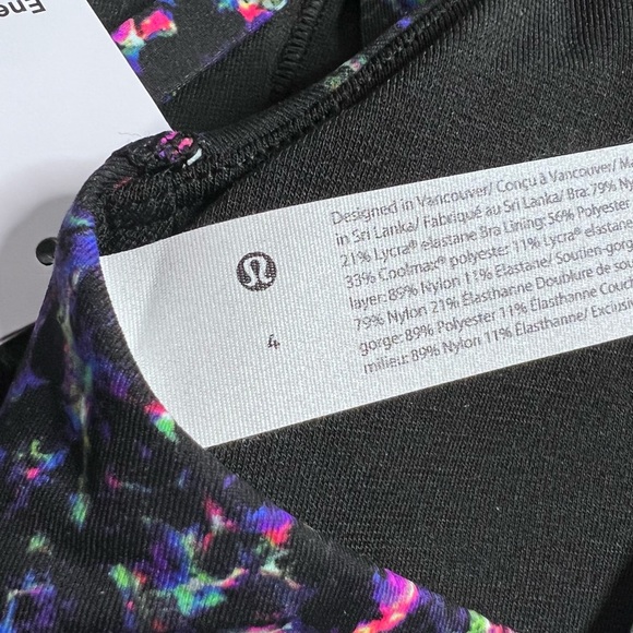 Lululemon Energy Bra Luxtreme NWT Size 4 Black Blue SMMI *Limited Edition* - Picture 11 of 14